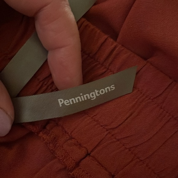 Bricks Red Wide-Leg Pants size 1X - Picture 8 of 8